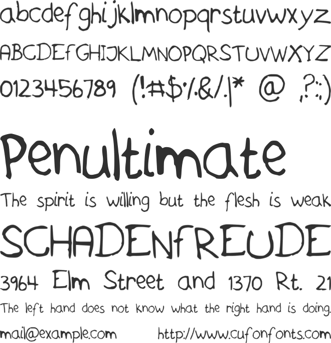 AskesHandwriting font preview