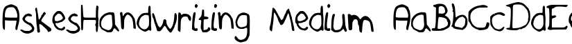 AskesHandwriting Medium font