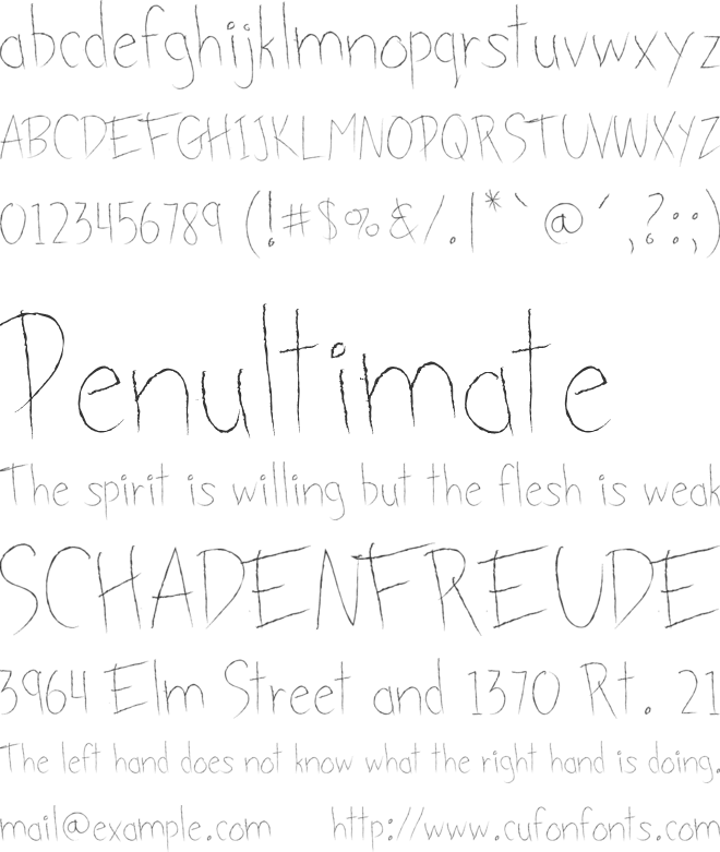 Groceries font preview