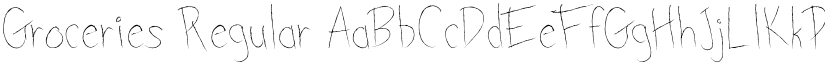 Groceries Regular font