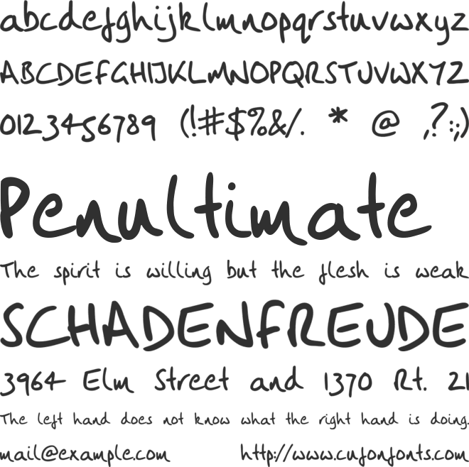 Vintlys Hand font preview