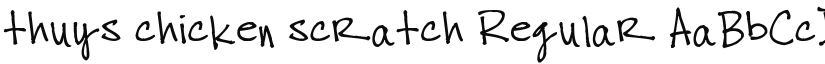 thuys chicken scratch font download