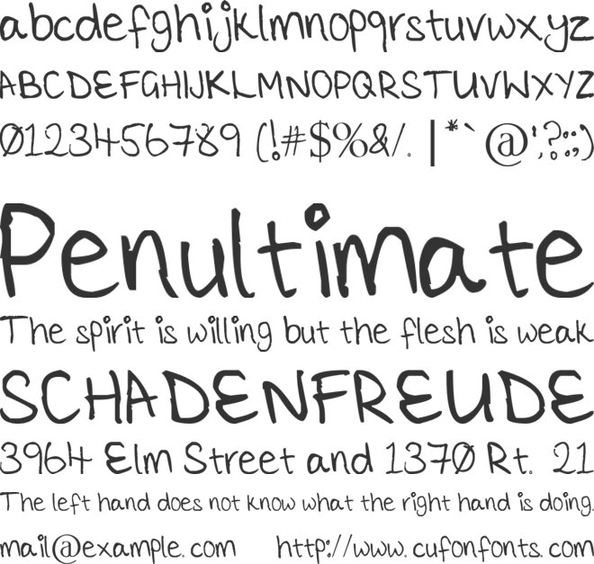 Tickle Me Elmo font preview