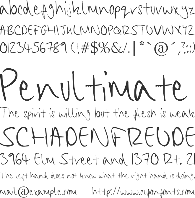 Chippy Handwriting font preview