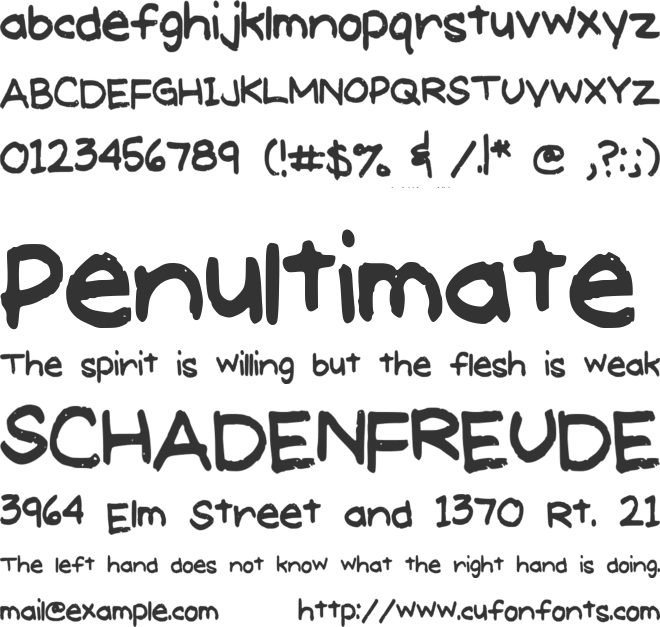 MeghansFont font preview