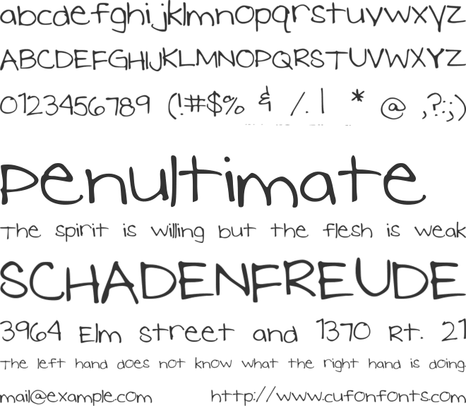 MeghansFont2 font preview