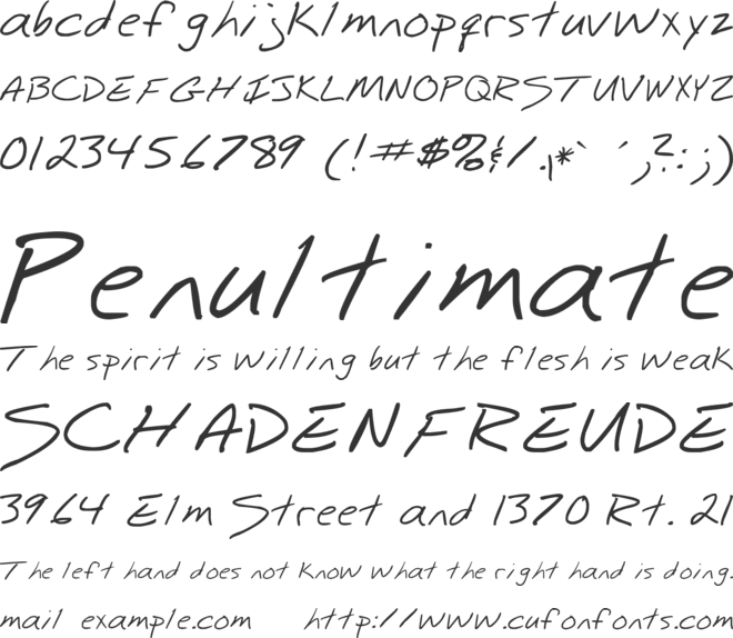 zombieCat font preview