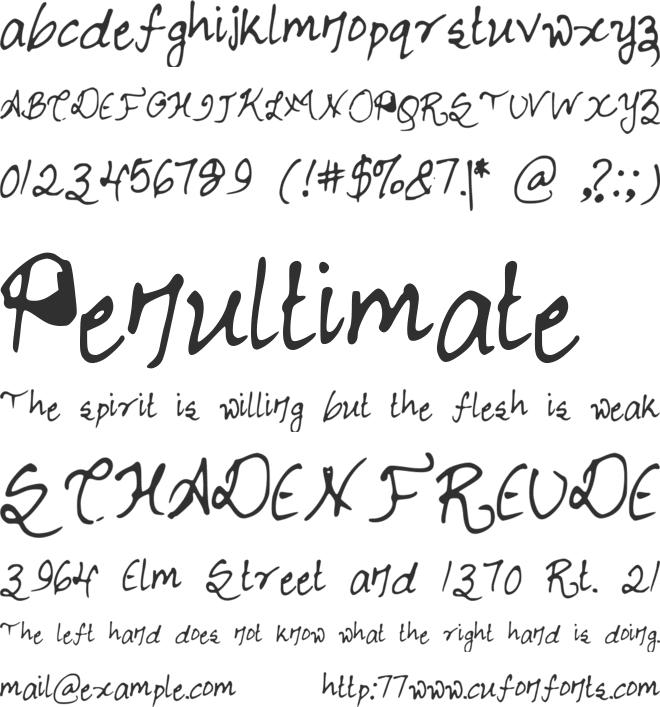 ChicFontastic font preview