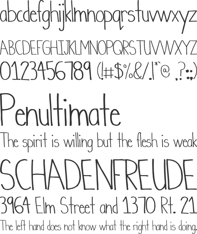 When I was 10 font preview