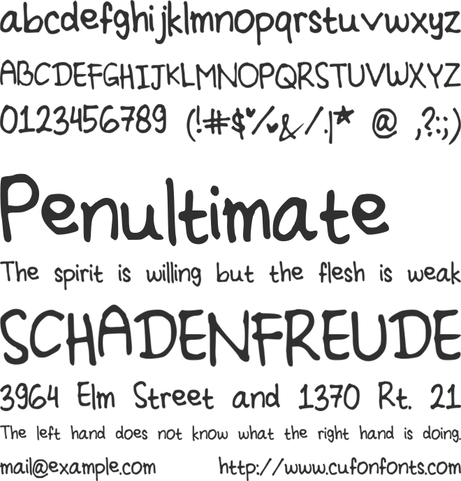 Cindyyo font preview