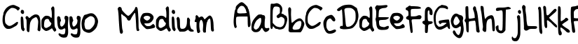 Cindyyo Medium font
