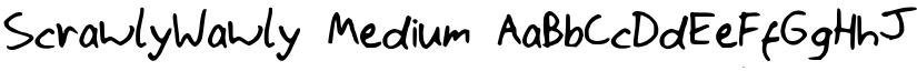 ScrawlyWawly Medium font