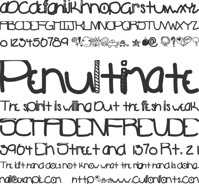 MovingOn font preview