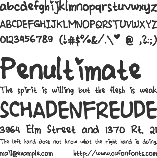 CindyyoBold font preview