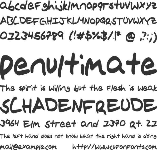 IvysPrinting font preview