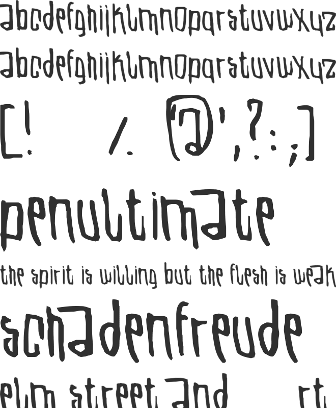 Ute font preview