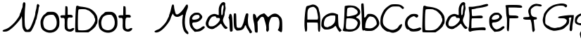 NotDot Medium font