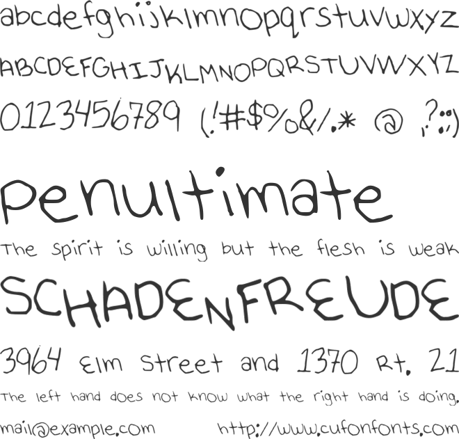 KelissaThin font preview