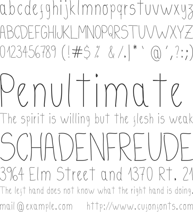 kaus Tripa font preview