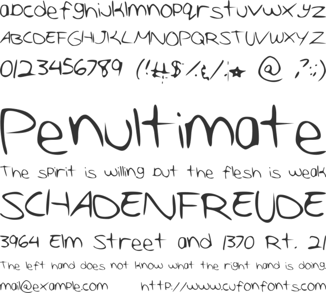 AmazingButnotAWESOME font preview
