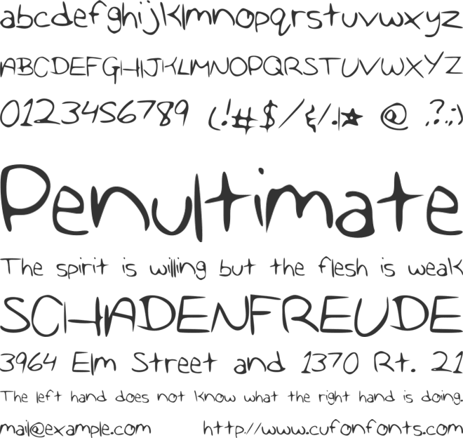 MarleyandMe font preview