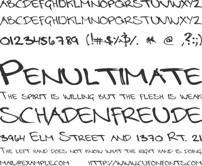 LotteByRue font preview