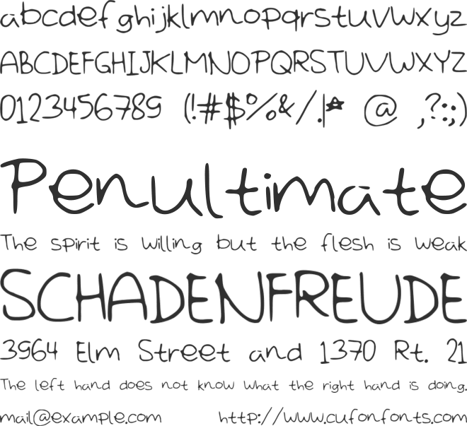 MissDisorder font preview