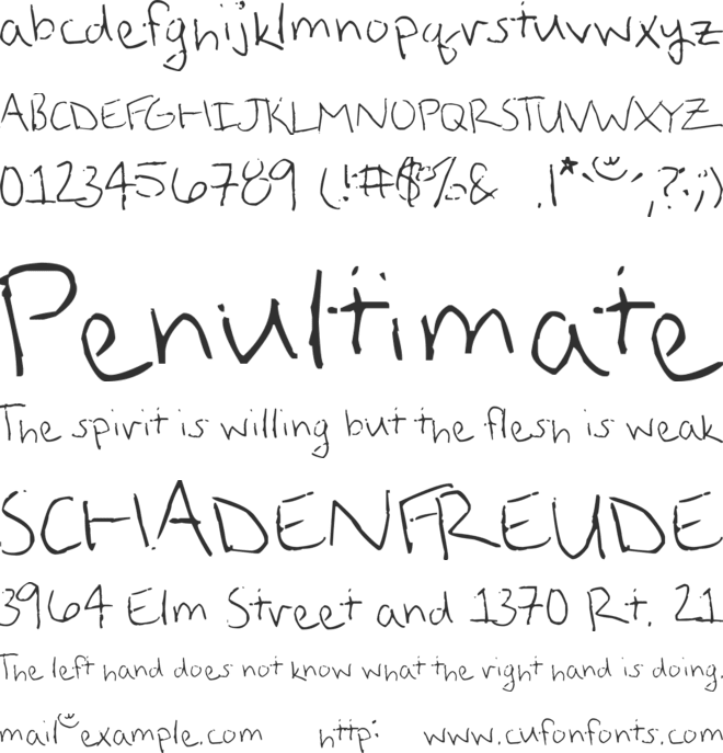 Straight Up Zody font preview