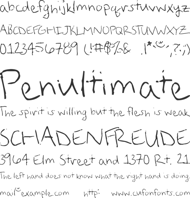 Straight Up Zody font preview