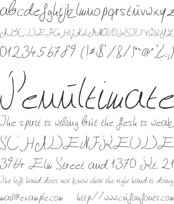 Julliscriptum font preview