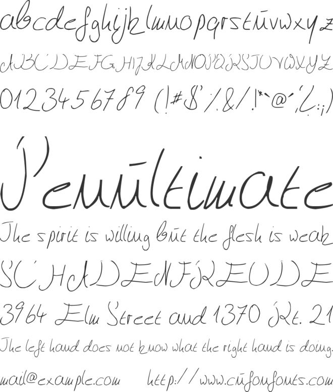 Julliscriptum font preview