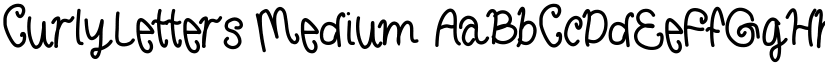 CurlyLetters Medium font