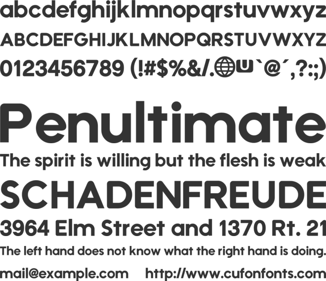 Nintendo U font preview