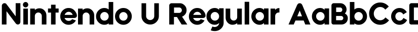 Nintendo U Regular font