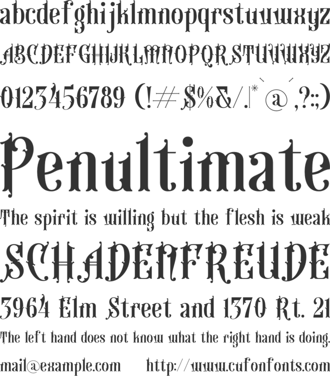 Warlock font preview