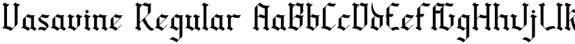 Vasavine Regular font