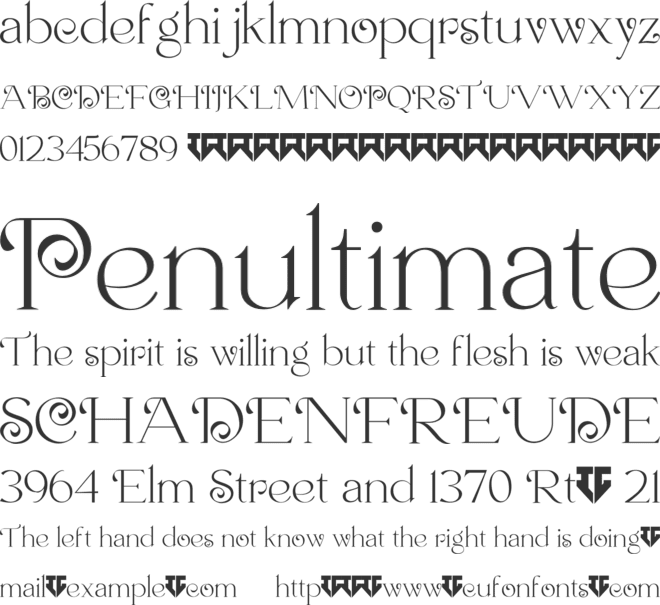 Lavolta Swash font preview