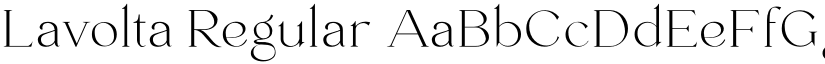 Lavolta Regular font