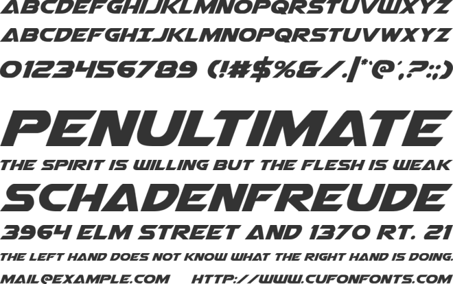 Airstrike font preview