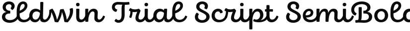 Eldwin Trial Script SemiBold font
