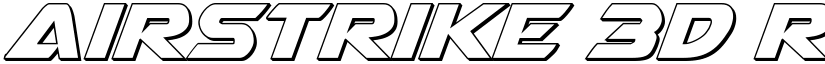 Airstrike 3D Regular font