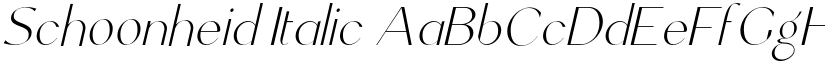 Schoonheid Italic font