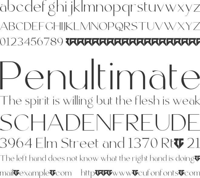 Schoonheid font preview