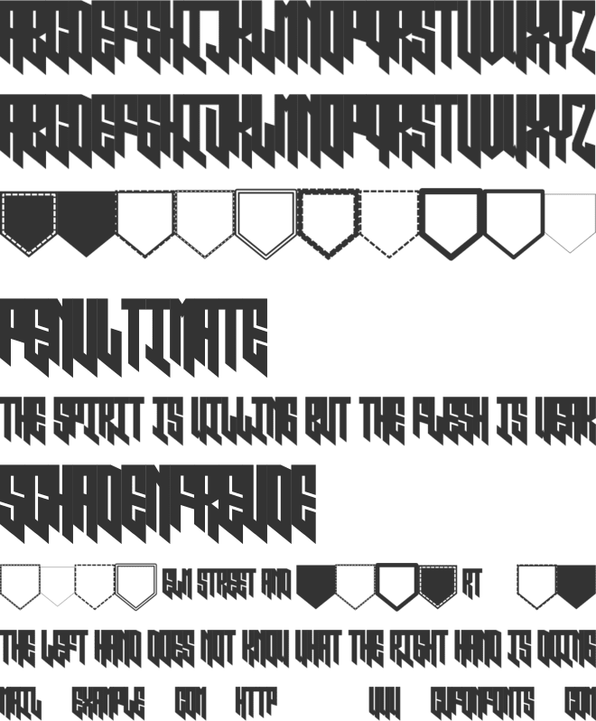 Pentagram font preview