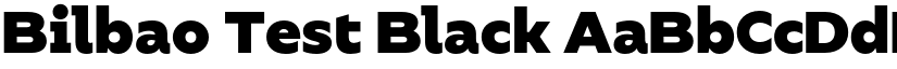 Bilbao Test Black font
