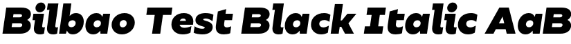Bilbao Test Black Italic font