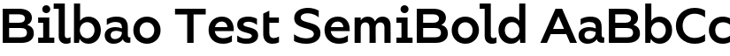 Bilbao Test SemiBold font