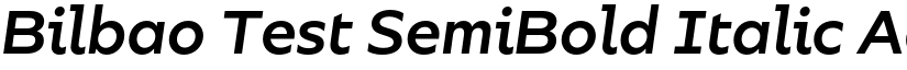 Bilbao Test SemiBold Italic font