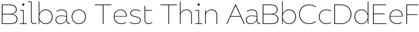 Bilbao Test Thin font