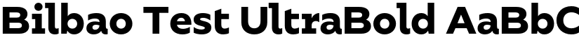 Bilbao Test UltraBold font